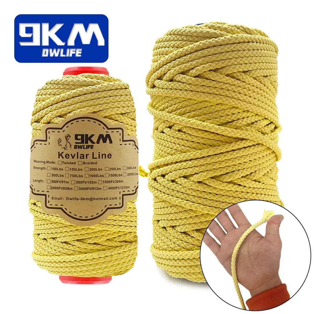Vahva kevlarkietosnarra, 1.6-6.8mm